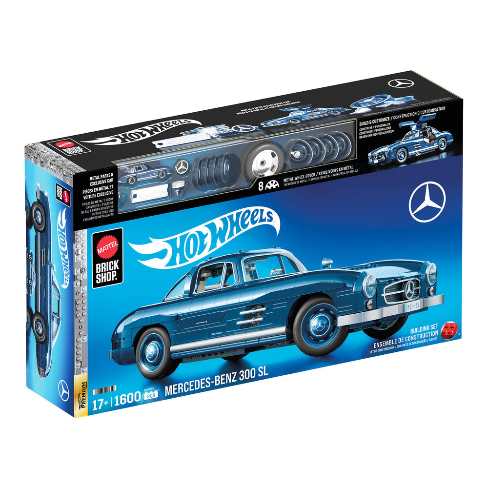 Mattel Brick Shop HotWheels Mercedes-Benz 300 SL Building Set 1:12 Scale