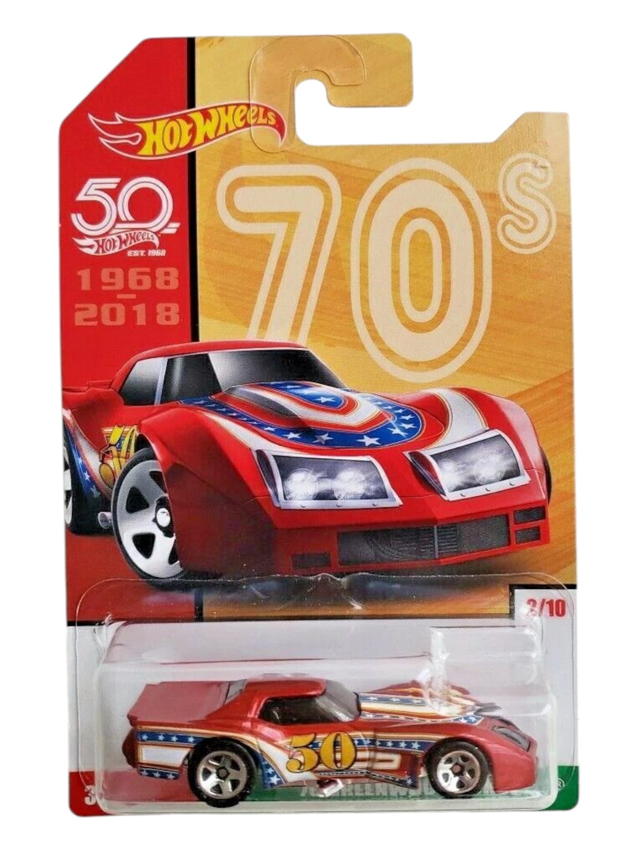 Hotwheels '76 greenwood corvette imported card art mainline 1:64 Scale
