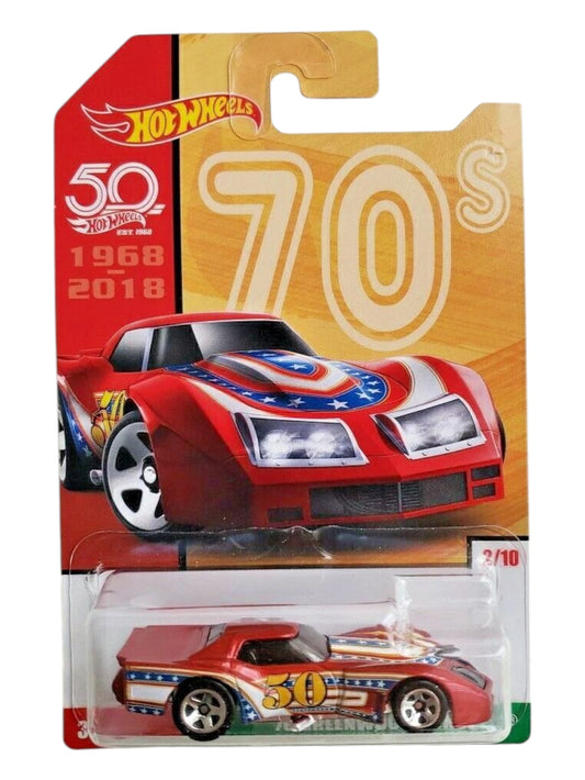 Hotwheels '76 greenwood corvette imported card art mainline 1:64 Scale