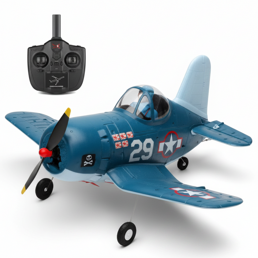 XK A500 F4U Corsair 2.4GHz 6CH RC Airplane with 3D/6G Flight Mode & Gyroscope – 1 Battery UP to 150 meter Control range