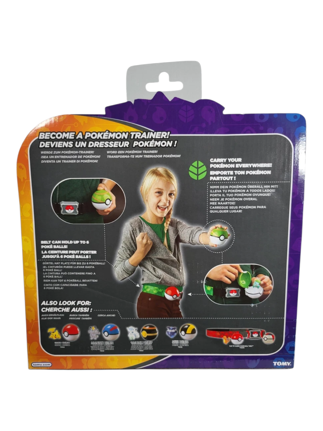Tomy Pokémon Clip and Carry Poke Ball Belt, Squirtle Carapuce, Schiggy