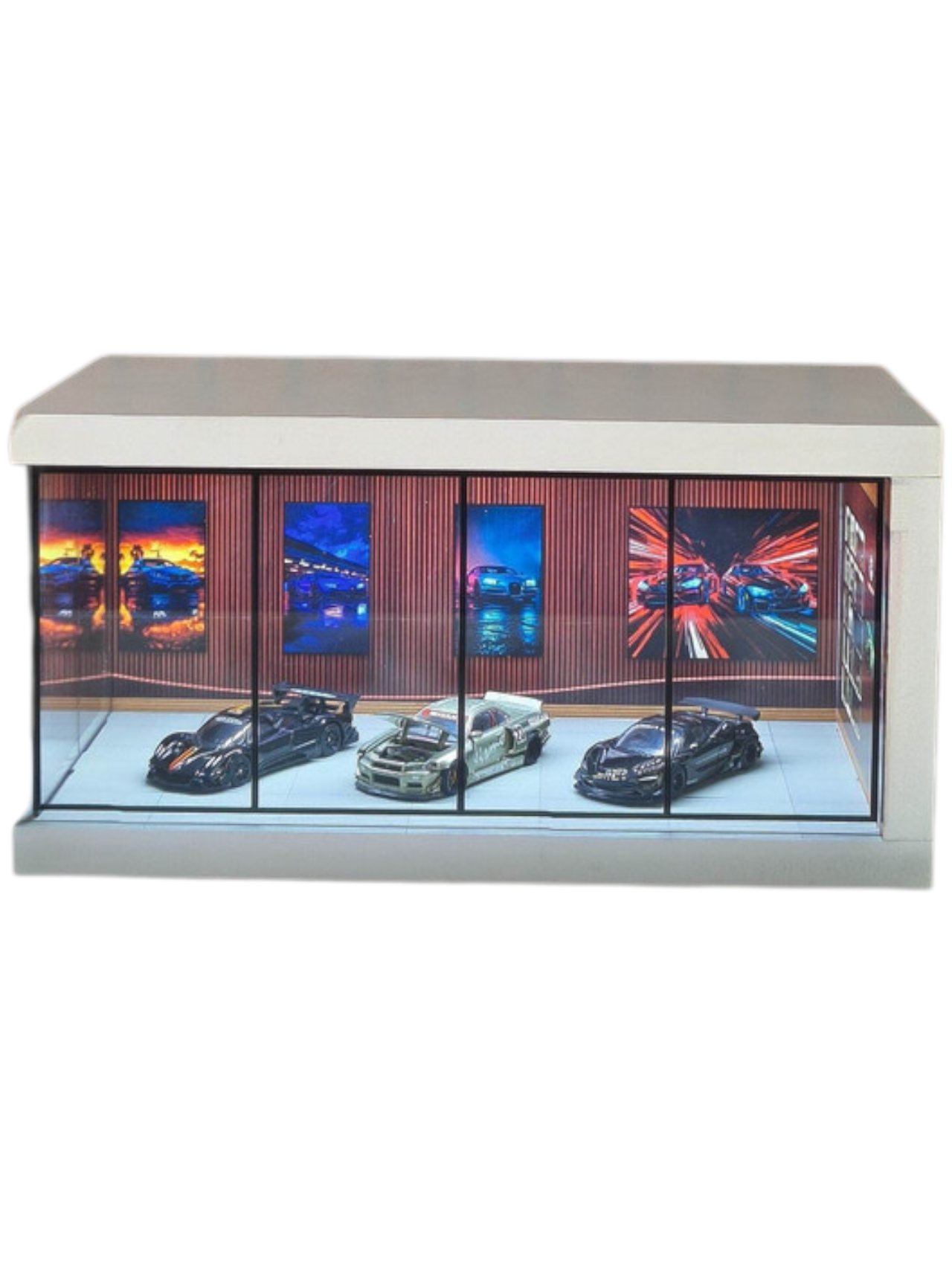 Premium LED Car Garage storage Display Box for 1:64 Diecast Models - Perfect for Diecast Collectors