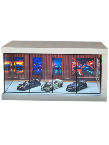 Premium LED Car Garage storage Display Box for 1:64 Diecast Models - Perfect for Diecast Collectors