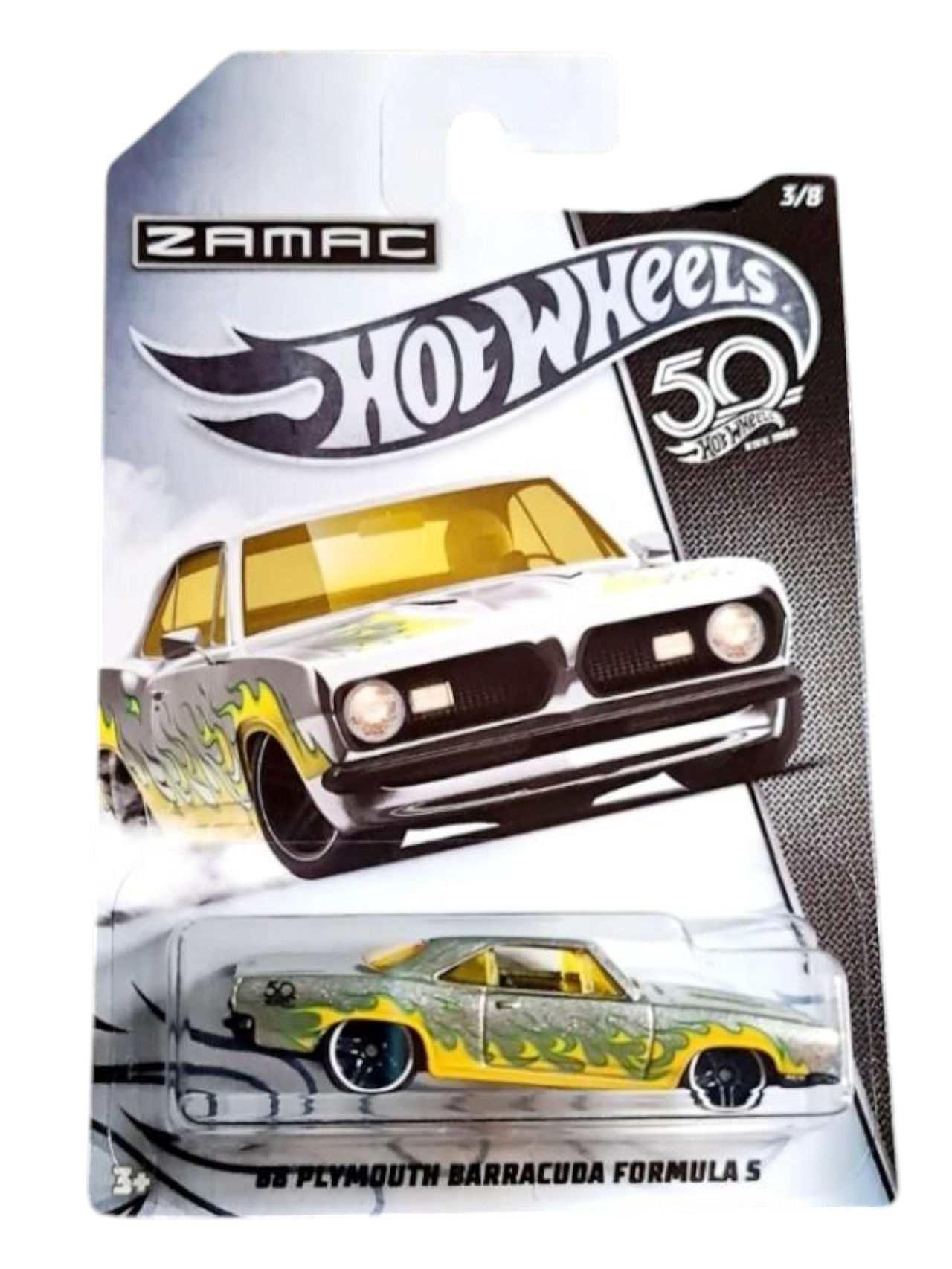 Hotwheel Zamac 68 Plymouth Barracuda Formula S Imported Mainline Card Art 1:64 Scale