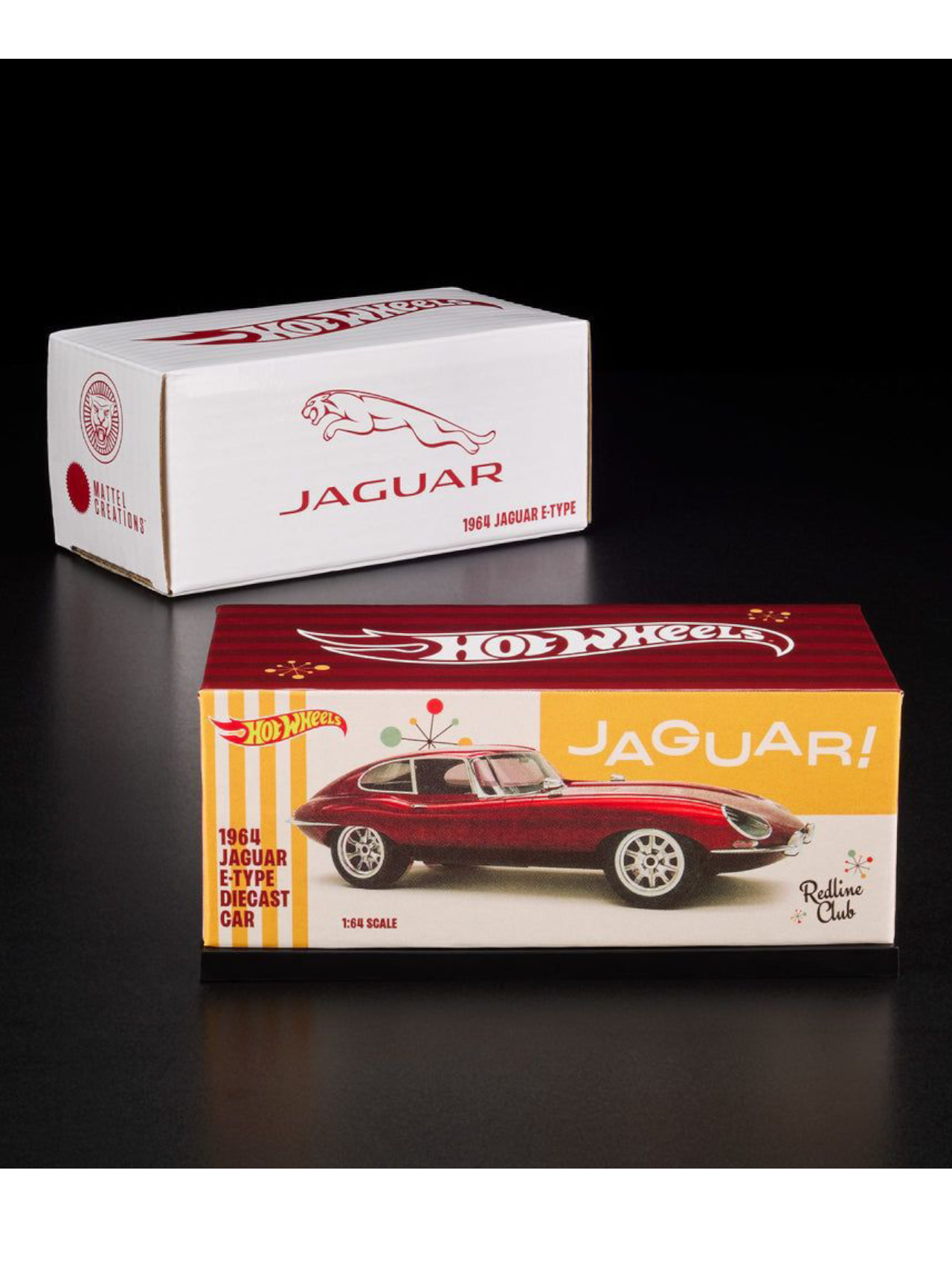 HotWheels 1964 Jaguar E-Type RLC 1:64 Scale (With Acrylic Case)