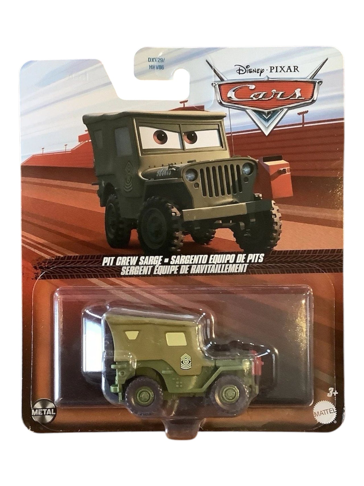 Disney Pixar Cars pit crew sarge-sargento eouipo de pits sergent equipe de ravitaillement 1:64 Scale