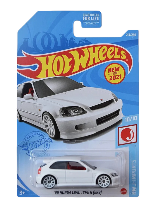 HotWheels '99 honda civic type r ( EK9 ) Imported Mainline 1:64 Scale GRX62-M521