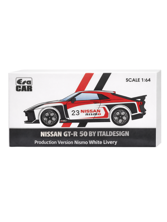 Era Car Nissan GT-R50 by Italdesign 1:64 Scale Diecast Model – Nismo White Livery