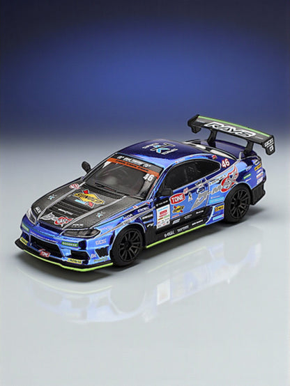 Mini GT Nissan Silvia (S15) D-Max #46 D-Max Racing 2023 D1 Grand Prix (Code-857) 1:64 Scale