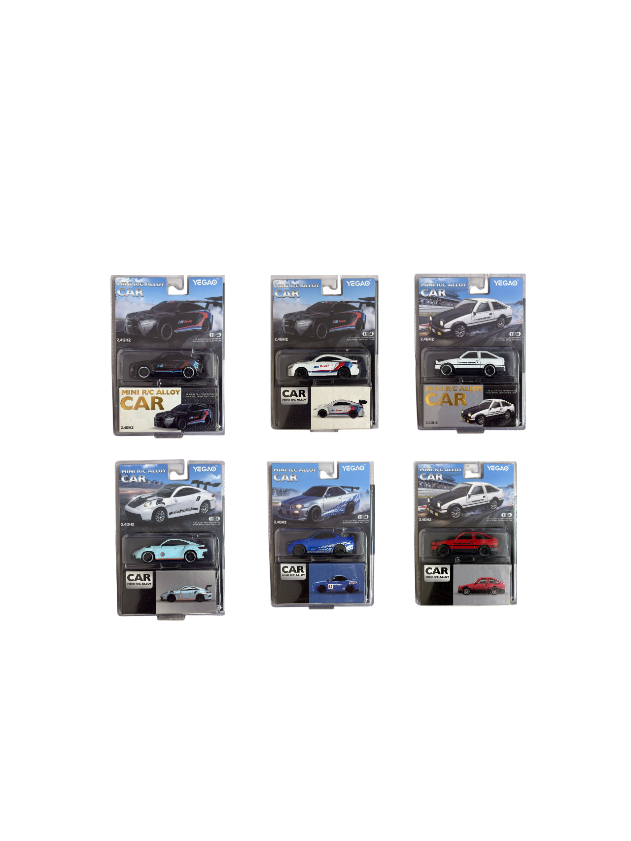 MINI (RC) remote control Alloy Car Yegao Full Proportion Four-wheel Drive Drift Car 2.4GHZ 1:64 Scale