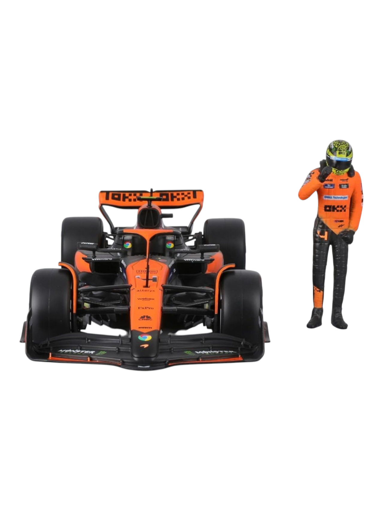 Bburago Formula 1 (F1) Mclaren MCL38 Miami Grand Prix 2024 #4 Lando Norris Diecast 1:24 Scale