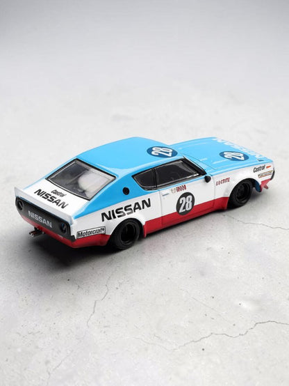 Mini GT Blister #1212: Nissan Skyline Kenmeri Liberty Walk Nissan Racing '75 Concept Imported 1:64 Scale