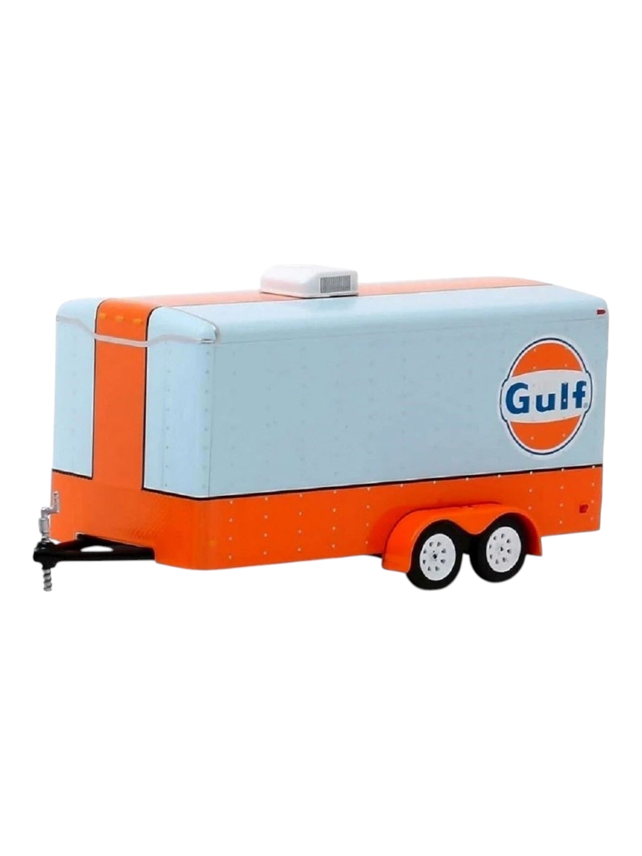 Greenlight 1972 ford club wagon & enclosed car trailer imported team transport 1:64 Scale