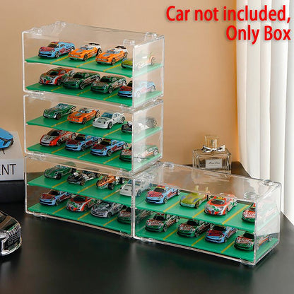 Storage box Transparent 2-Tier Premium Display Organizer with Modern Design