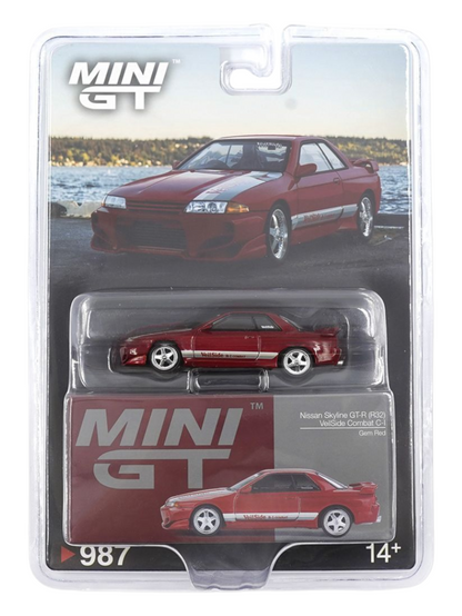 Mini GT Nissan Skyline GT-R (R32) VeilSide Combat C-1 (Gem Red) Code-987 1:64 Scale