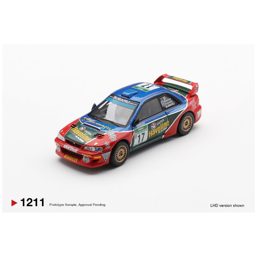 Mini GT No.1211: Subaru Impreza WRC98 #17 2000 Rally New Zealand 1:64 Scale Diecast Model Blister/Box