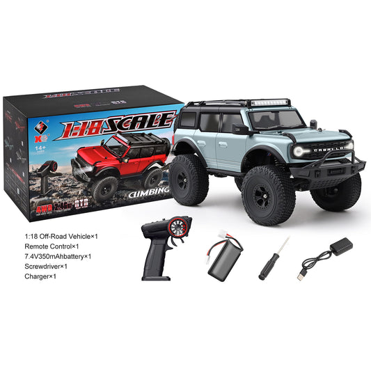 Speed RC Climbing Off-Road SUV Remote Control High Grip Wheels, Bright LED Headlight 2.4 GHZ RC Smooth, Rechargeable Battery And USB Charging Cable 1:18 Scale ( Fast photo car in available)