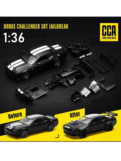 CCA 2022 Dodge Challenger SRT Jailbreak 2 in 1 Car Tuning Set 1:36 Scale
