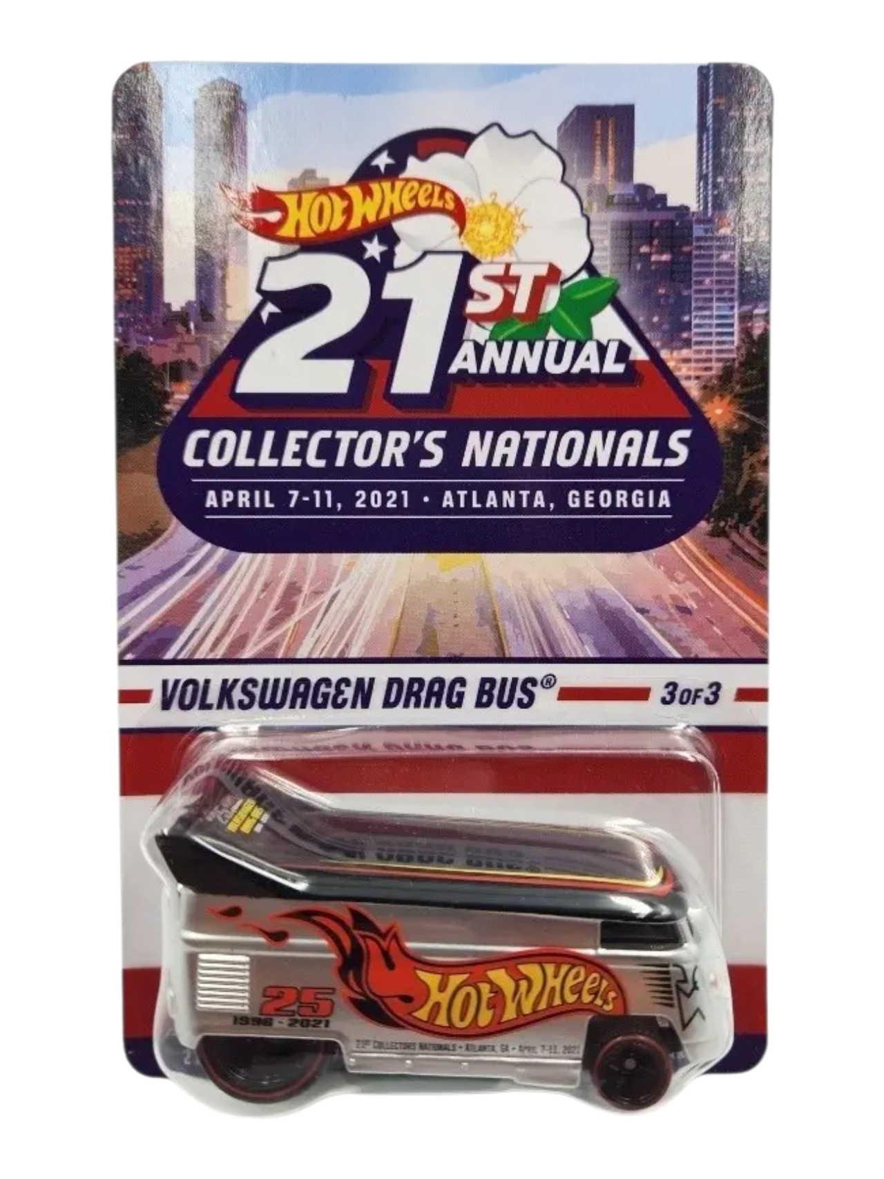 HotWheels RLC Volkswagen Drag Bus 21st Annual Hot Wheels Collectors Nationals Imported 1:64 Scale die-cast (With Protector)