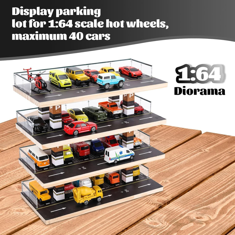 Toy Car 4-Level Parking Garage Playset (Without Cars) storage