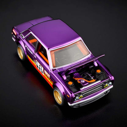 Hotwheels '71 datsun 510 imported premium RLC 1:64 scale with protector