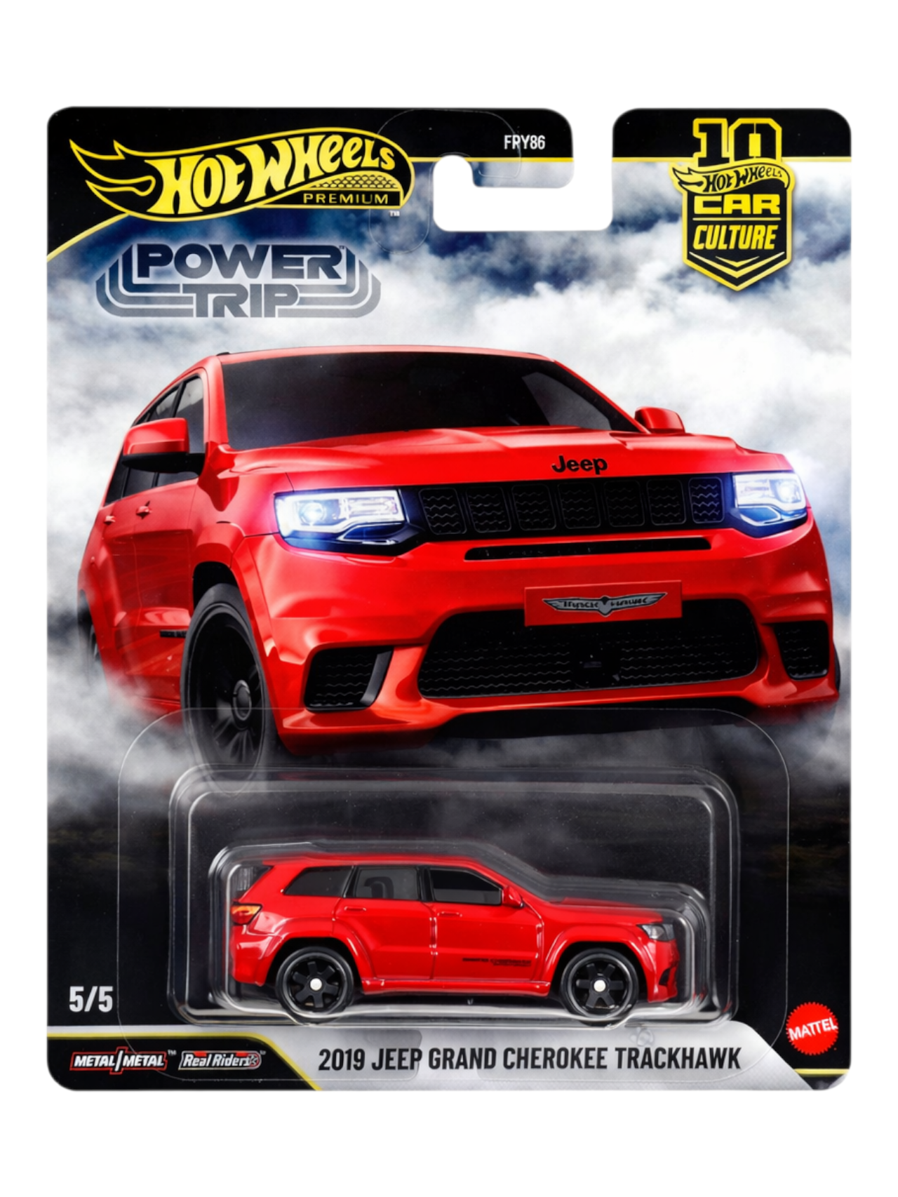 HotWheels Car Culture Power Trip 2019 Jeep Grand Cherokee Trackhawk Imported Premium 1:64 Scale