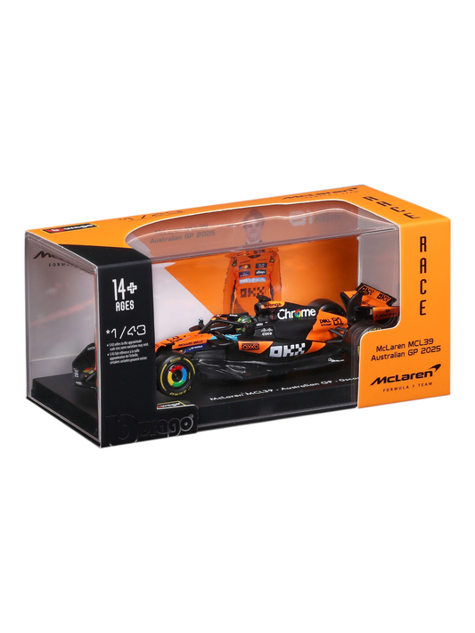 Bburago 2025 formula 1 (f1) Mclaren MCL39 Australian gp Oscar Piastri  1:43 Scale #18-38248p