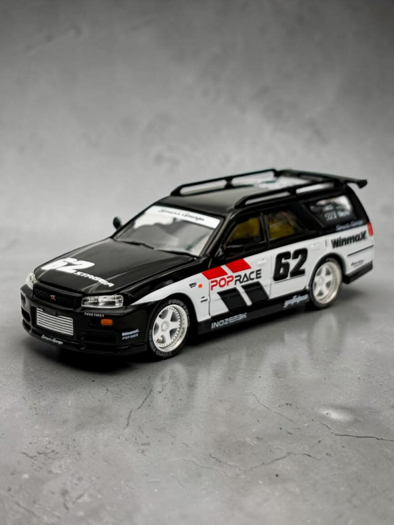 Pop Race pr64-211 Nissan Stagea R34 1:64 Scale