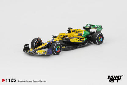 Mini GT No.1165 McLaren MCL38 #81 Oscar Piastri 2024 F1 Monaco GP 2nd Place 1:64 Scale  Diecast Model Box/ Blister