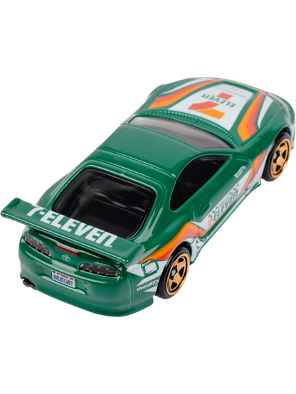 Hotwheels Silver Series 7-Eleven Toyota Supra Imported Card Art Mainline 1:64 Scale