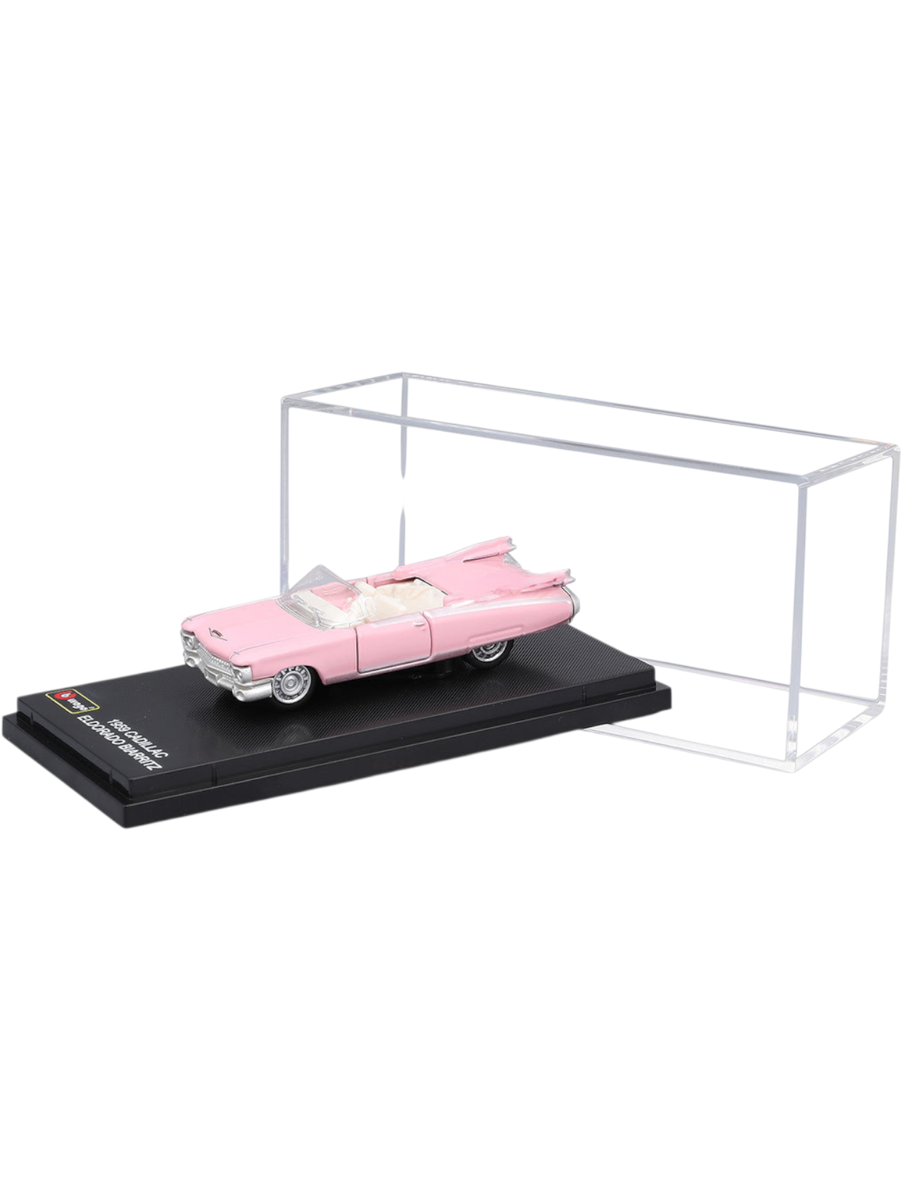 Bburago 1959 Cadillac Eldorado Biarritz Iconic Classic Collectible with Acrylic Display Case 1:64 Scale