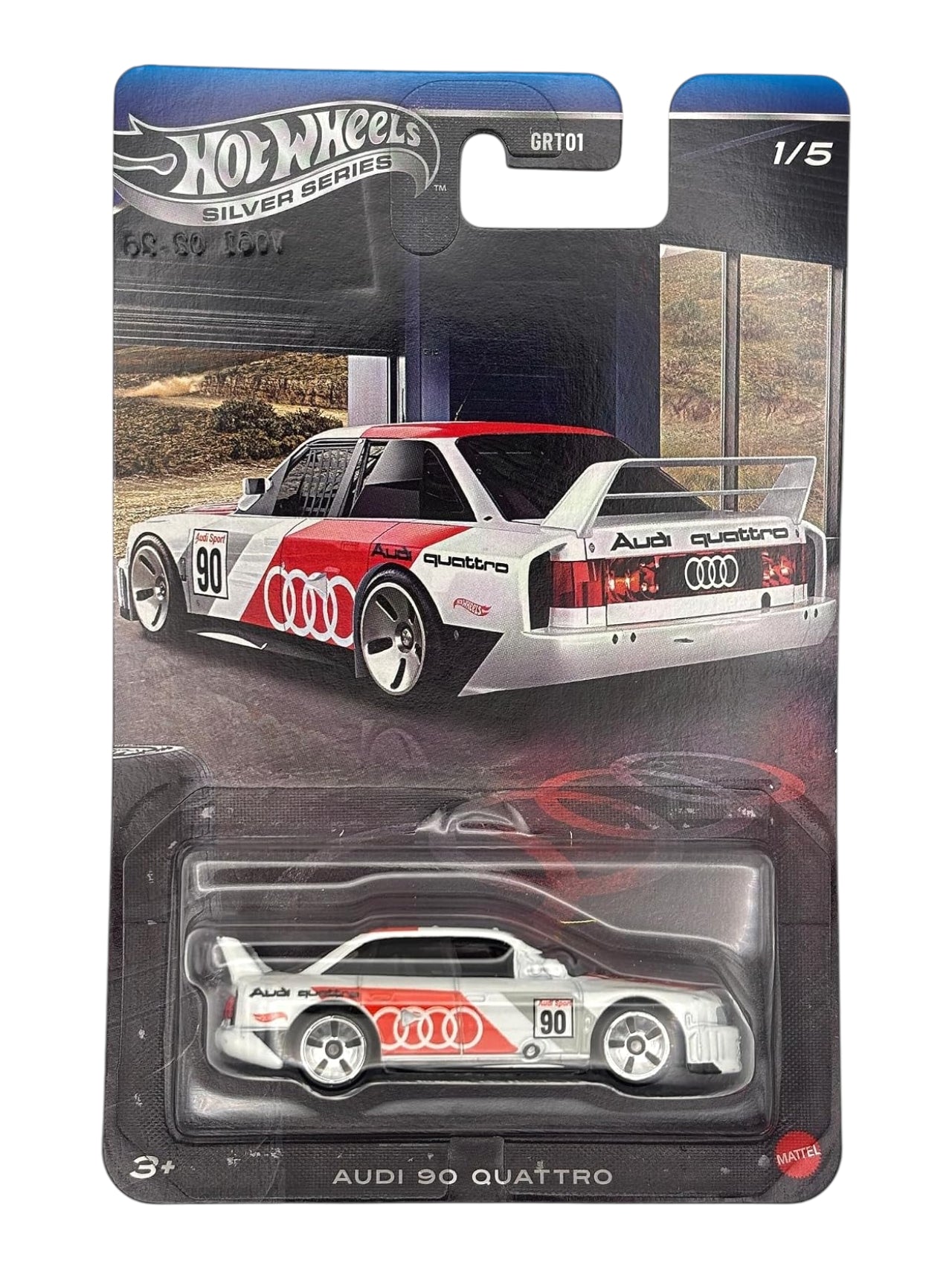 Hotwheels Silver Series 'Audi 90 QUATTRO' Card Art Mainline 1:64 Scale