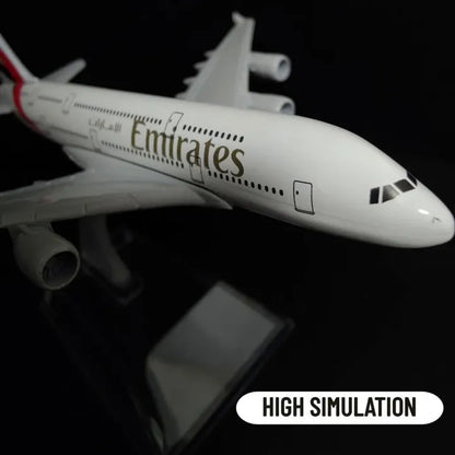 Aircraft model Emirates A6-EEJ Airplane Diecast metal 16cm, With Display Stand