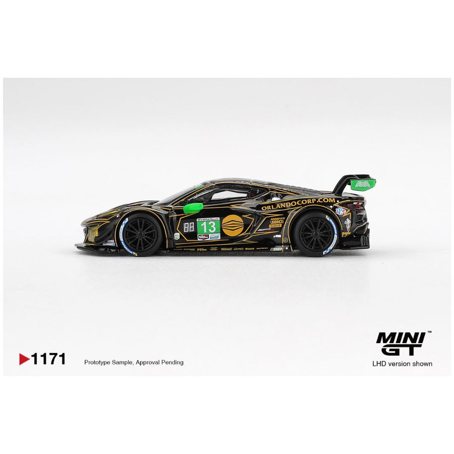 Mini GT #1171: Chevrolet Corvette Z06 GT3.R #13 AWA 2025 IMSA Daytona 24 Hrs 1:64 Scale