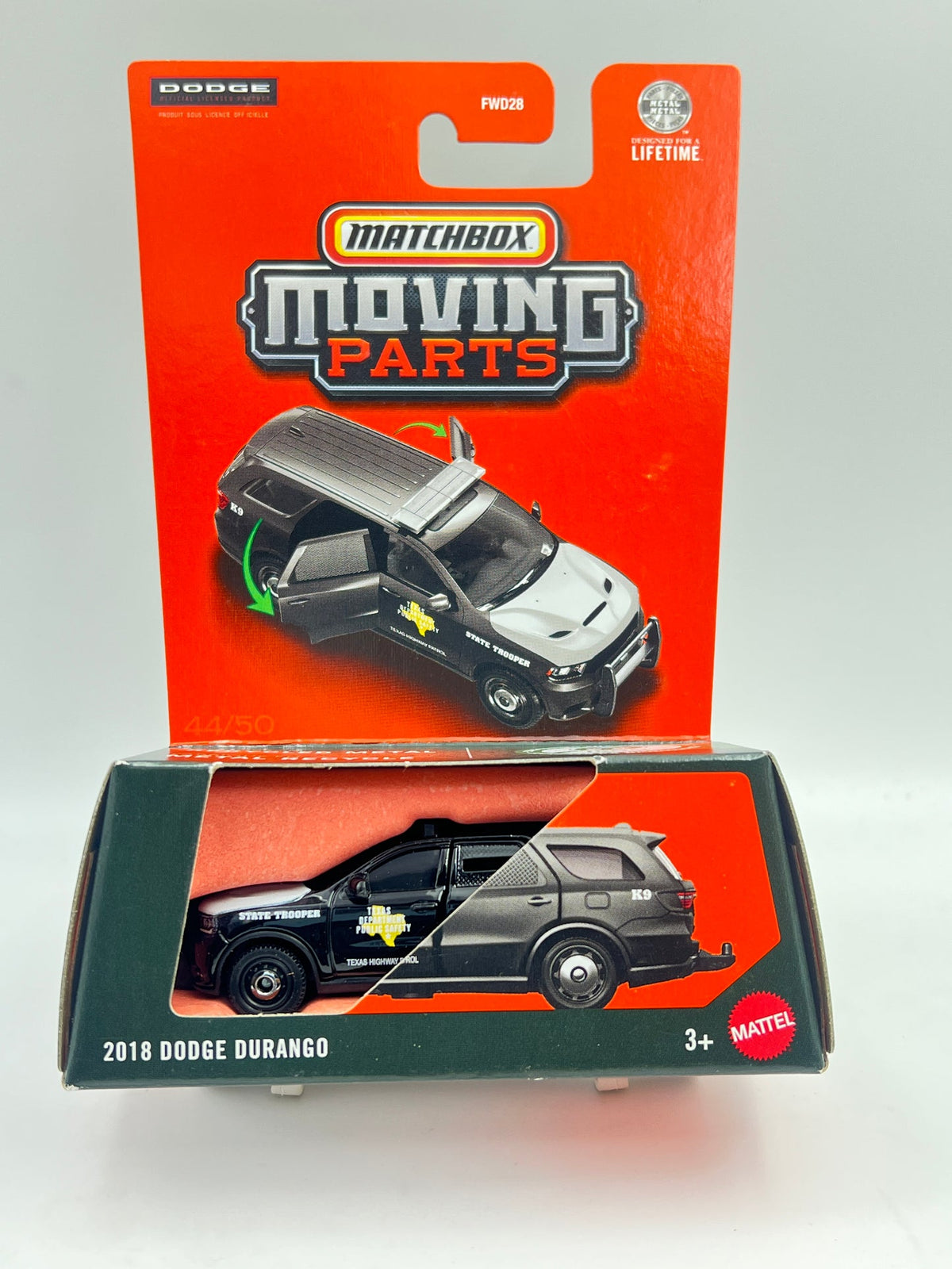 Matchbox The  Moving Parts 2018 Dodge Durango 44/50 Premium Die-Cast with Opening Parts 1:64 Scale