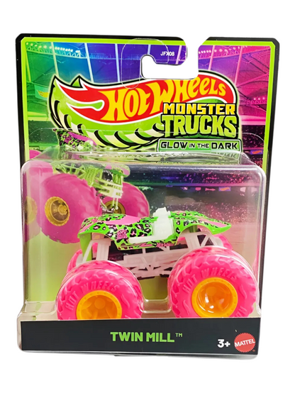 HotWheels monster truck glow in the dark TWIN MILL 1:64 Scale JFX08