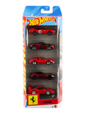 Hot Wheels Car 2026 Ferrari Pack of 5 five pack(Dino 206 GT, SF90 Stradale, 365 GTB4 C, Money Gram Haas, 12 Cilindri F40 Competizione) Imported Mainline 1:64 Scale