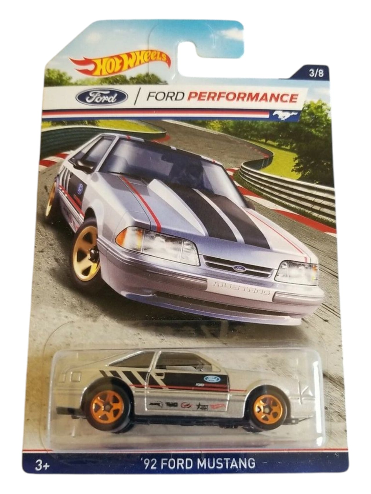 HotWheels Ford performance 92 ford mustang imported mainline card art 1:64