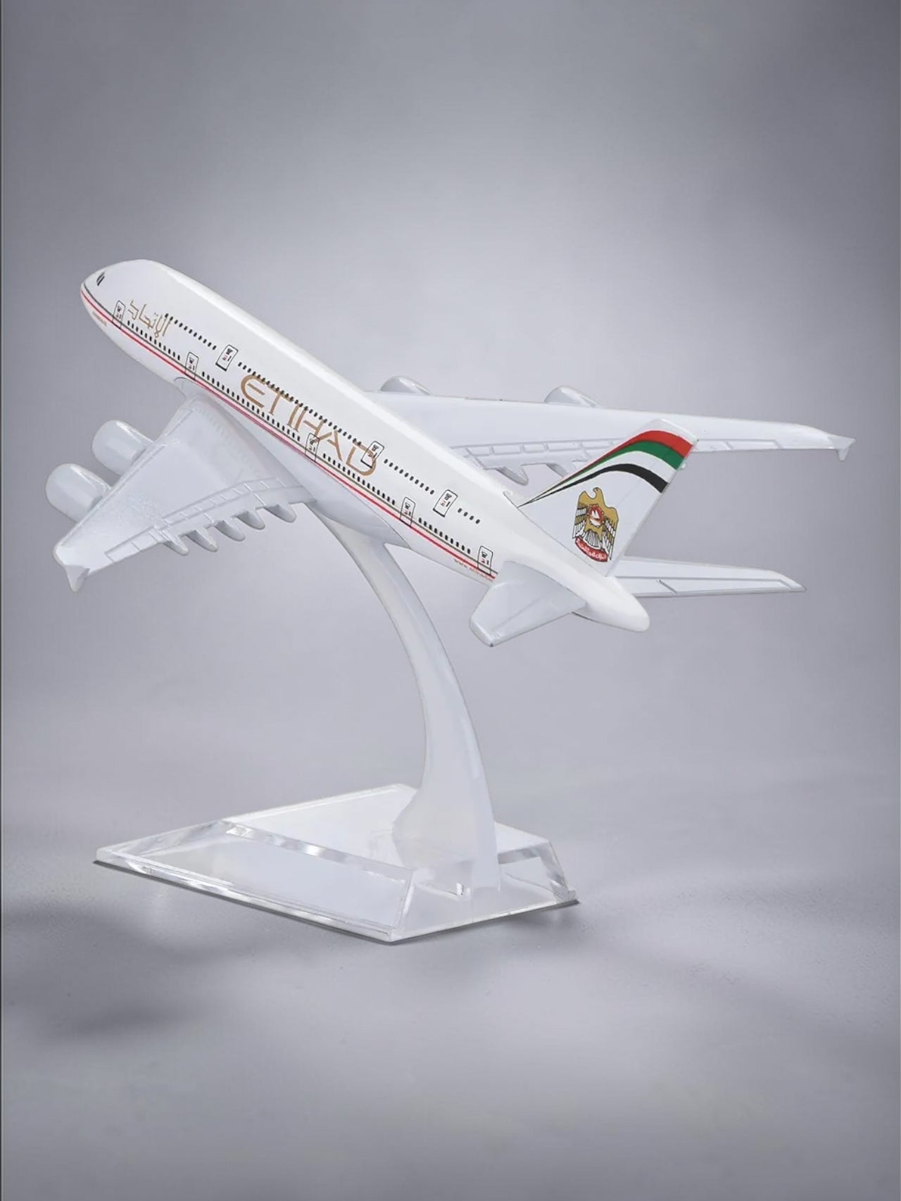 Aircraft Model Airbus ETIHAD Airlines A380 Model - 16cm  Airplane Durable Construction (Code-102A)