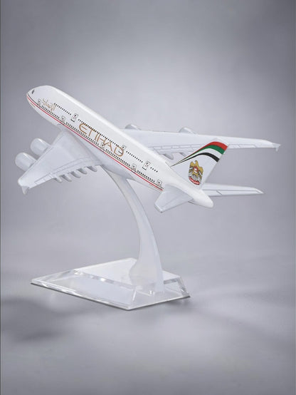 Aircraft Model Airbus ETIHAD Airlines A380 Model - 16cm  Airplane Durable Construction (Code-102A)