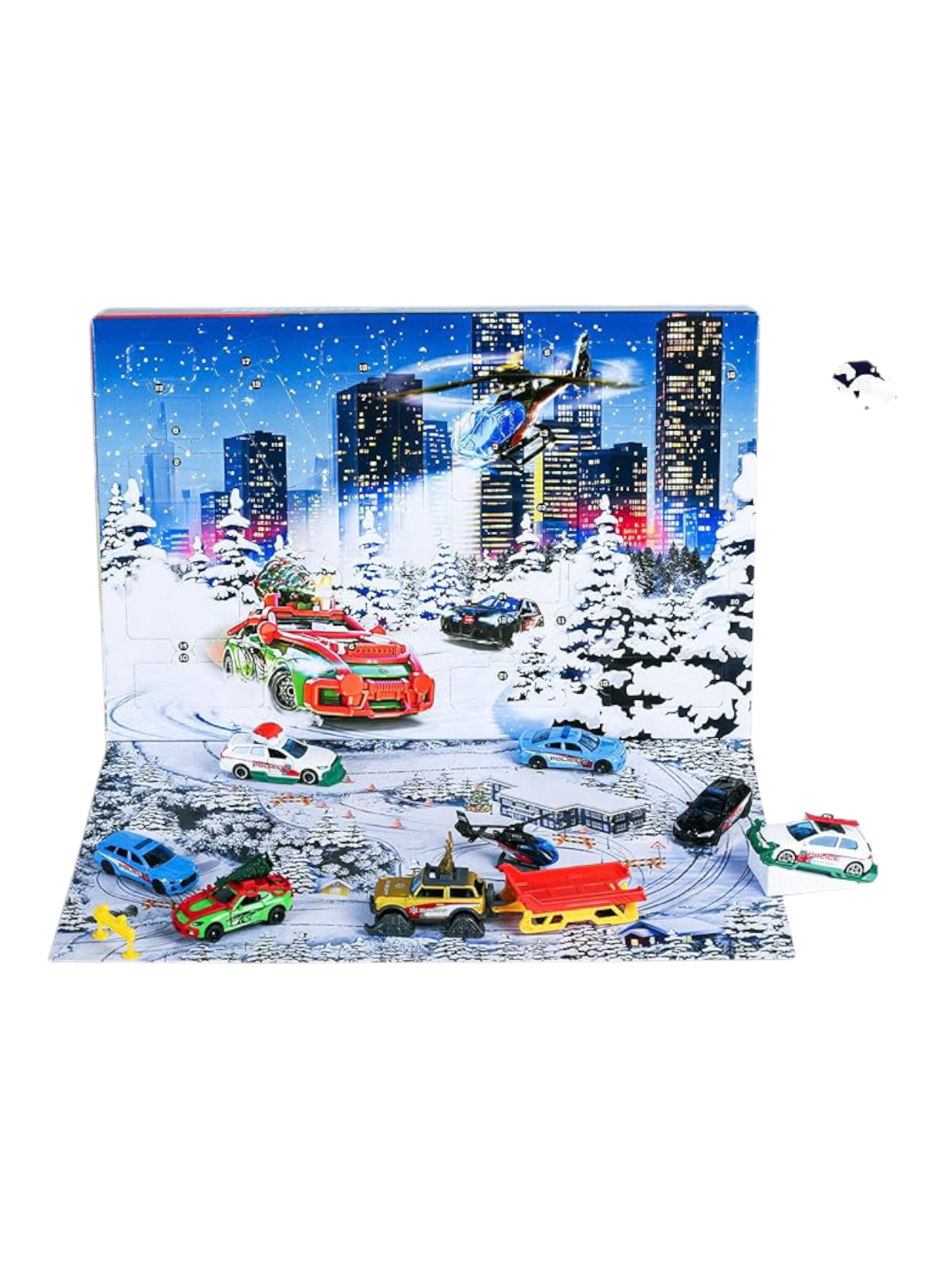 Majorette advent calendar premium 24 surprises ,8 Metal vehicles, 16 accessories 1:64 Scale 8504107000