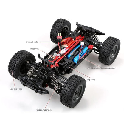 GANTRY 1:16 Scale RTR 4x4 RC Off-Road Racing Car – 2.4GHz High-Speed All-Terrain Vehicle with 7.4V Li-ion Battery, Magnetic Speed Motor, Shock Absorbers & Anti-Skid Tires Speed of 35 to 40 KM/H Remote control