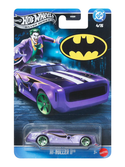 HotWheels Batman Silver Series HI-Roller II Imported Mainline Card Art 1:64 Scale