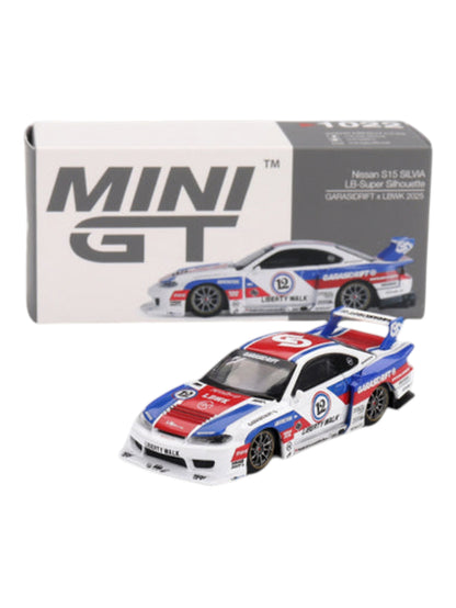 Mini GT Nissan S15 Silvia LB-Super Silhouette garasidrift x lbwk 2025 code -1022 1:64 Scale