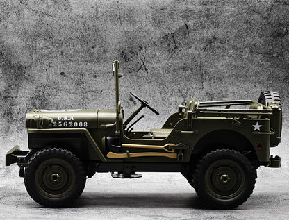 Military Car 2.4GHZ Remote Control System Imported 1:10 Scale RC Remove Engine Hood Metal Chassis Side Guard Frame (U.S.A)2025G2068