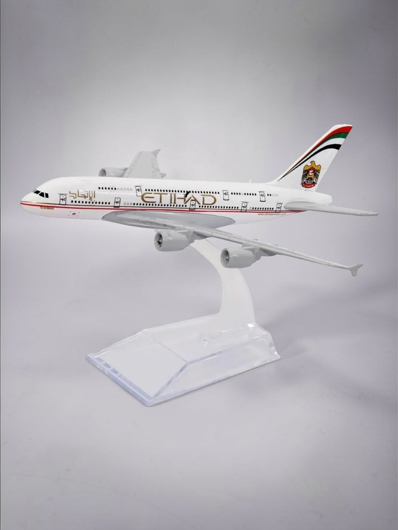 Aircraft Model Airbus ETIHAD Airlines A380 Model - 16cm  Airplane Durable Construction (Code-102A)