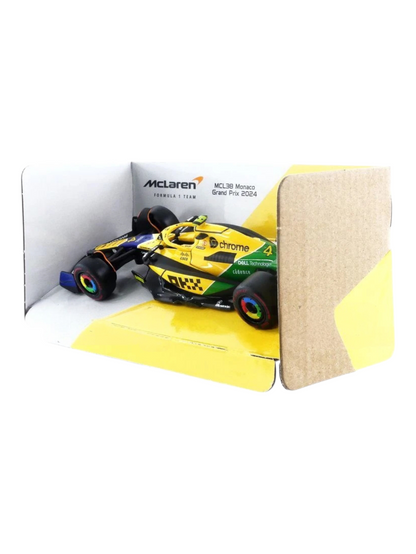 BBURAGO– MCLAREN MCL38 – Monaco  Grand Prix 2024 (f1) drawing oscar Piastri / lando Norris 1:43 Scale bburago- 18-38214