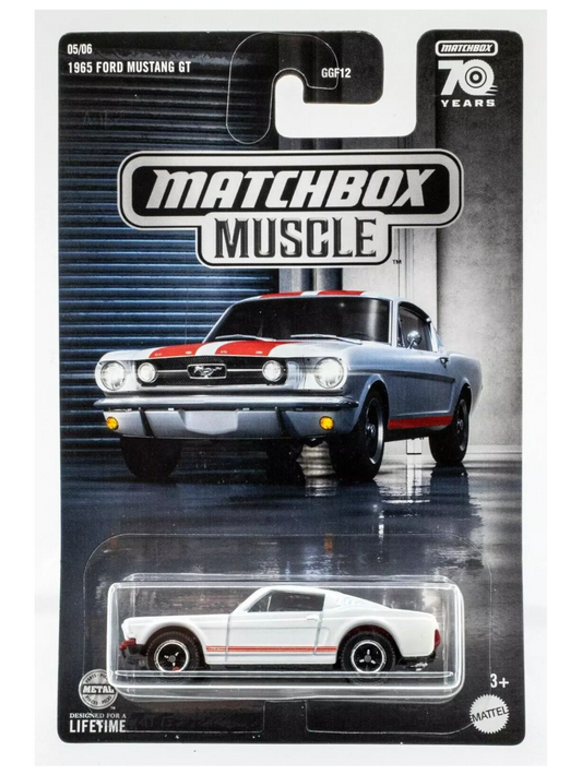 Matchbox Muscle Series 1965 Ford Mustang GT 70 Years 1:64 Scale