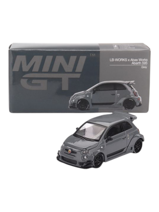 Mini GT LB-WORKS x Abas Works Abarth 595 (Grey) Code-995 1:64 Scale