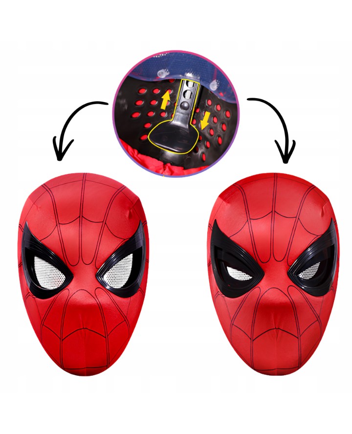 Spider-Man Interactive Mask | Opening your Mouth will Blinking Eyes  | Superhero Costume Mask